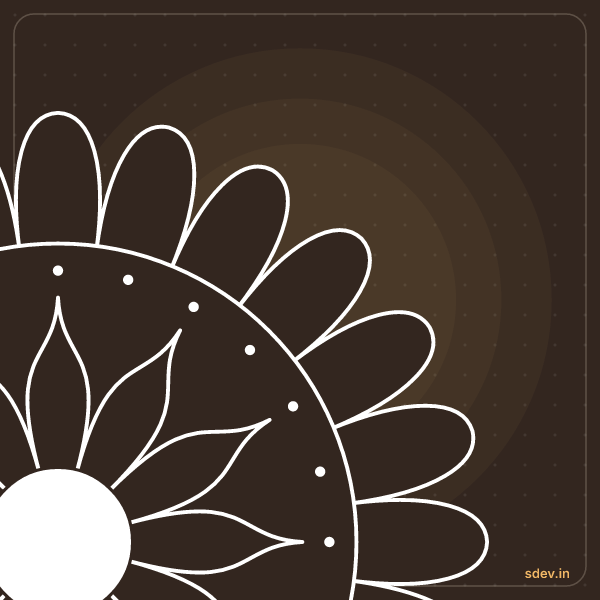 Corner Kolam, No. 304: finished kolam design