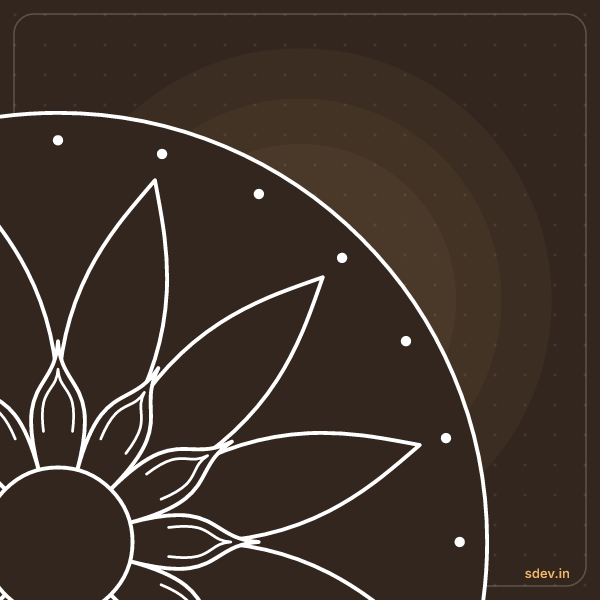 Corner Kolam, No. 321: finished kolam design