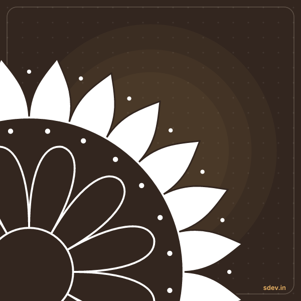 Corner Kolam, No. 355: finished kolam design