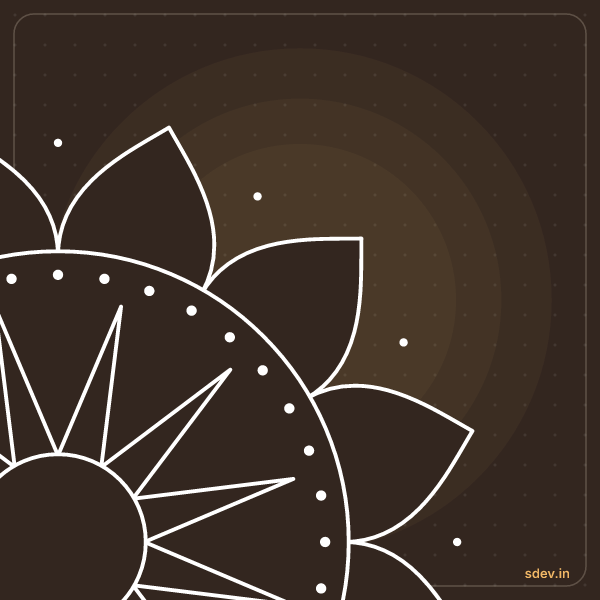Corner Kolam, No. 424: finished kolam design