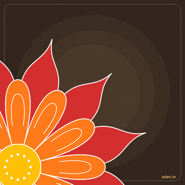 Corner Rangoli, No. 20: finished kolam design