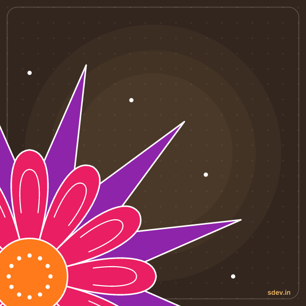 Corner Rangoli, No. 25: finished kolam design