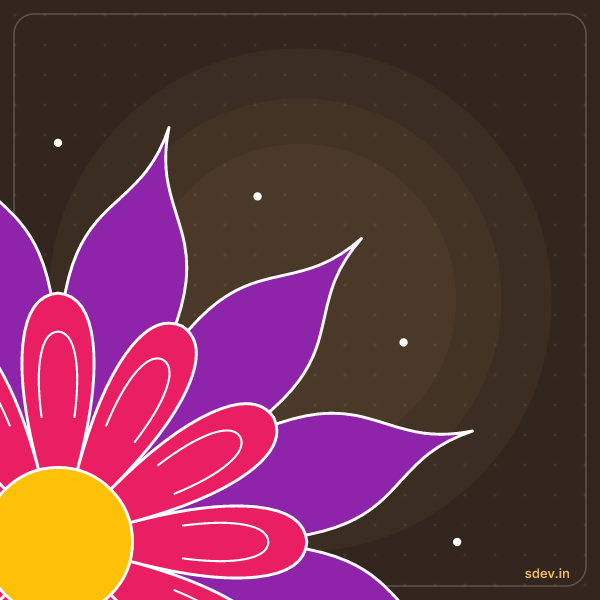 Corner Rangoli, No. 83: finished kolam design