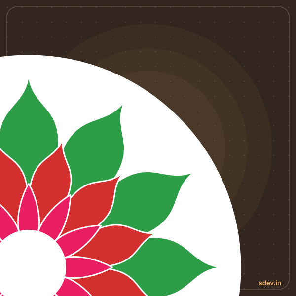 Corner Rangoli, No. 217: finished kolam design