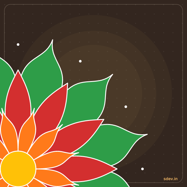 Corner Rangoli, No. 229: finished kolam design