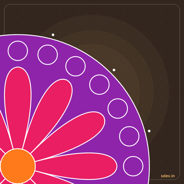 Corner Rangoli, No. 235: finished kolam design
