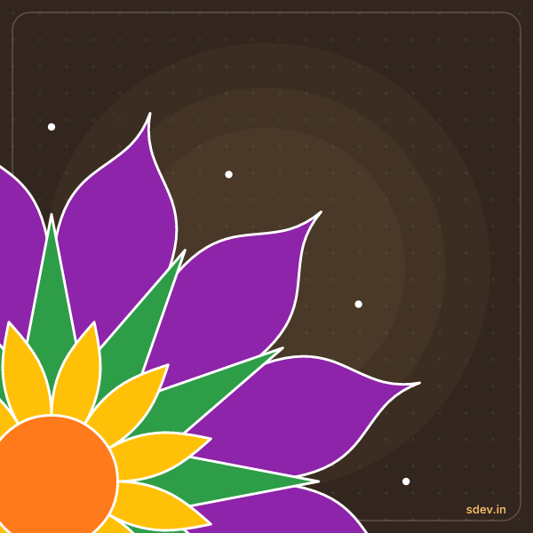 Corner Rangoli, No. 253: finished kolam design