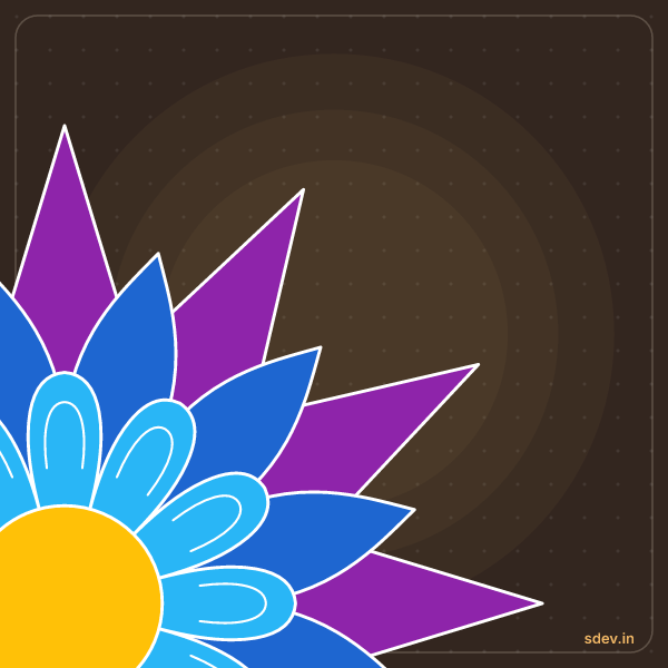 Corner Rangoli, No. 259: finished kolam design