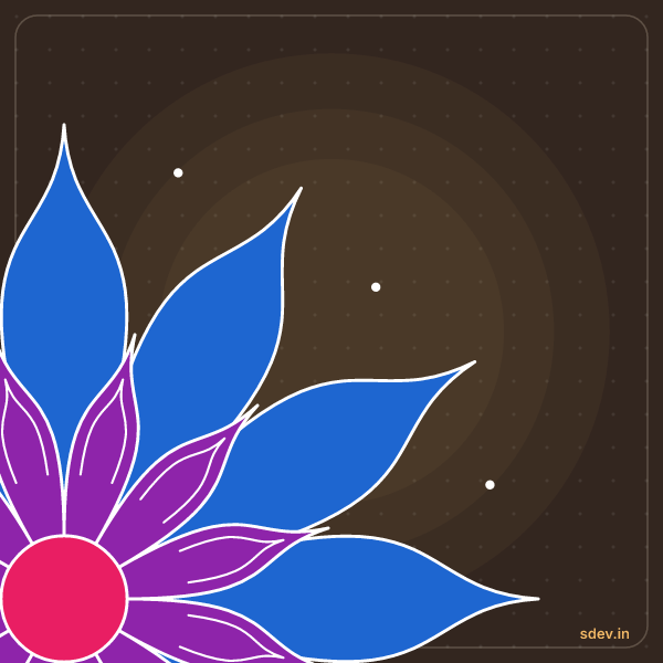 Corner Rangoli, No. 264: finished kolam design