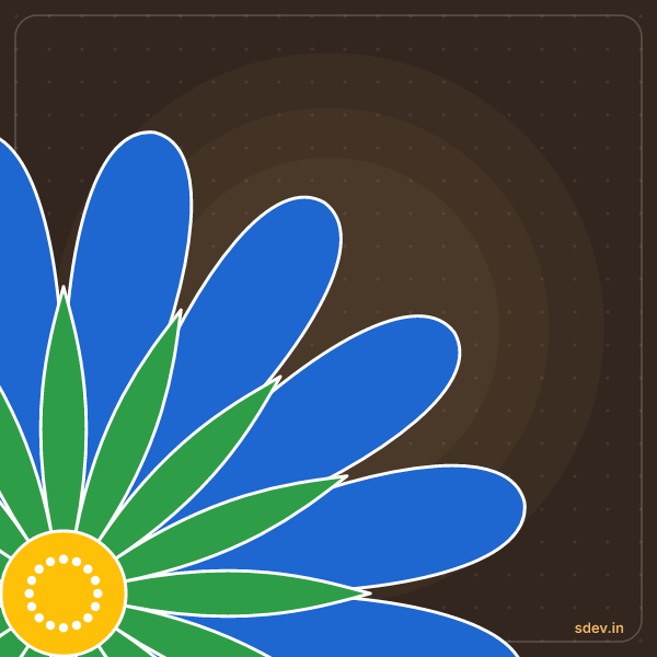 Corner Rangoli, No. 15: finished kolam design