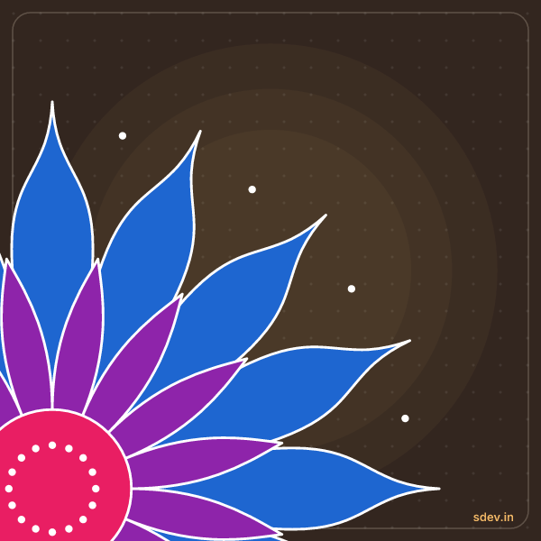 Corner Rangoli, No. 26: finished kolam design