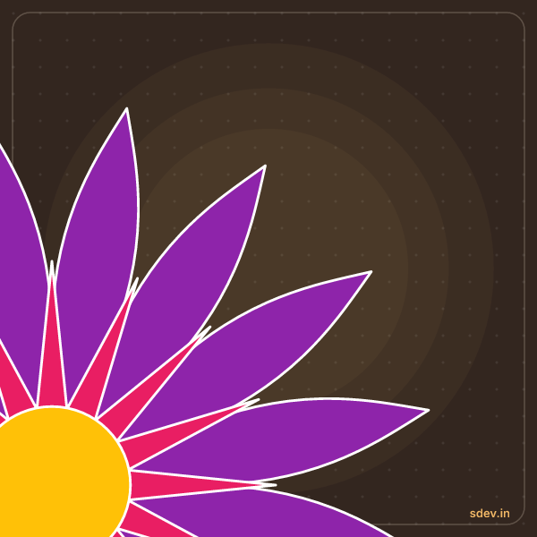 Corner Rangoli, No. 97: finished kolam design