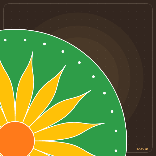 Corner Rangoli, No. 100: finished kolam design