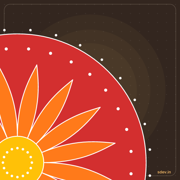 Corner Rangoli, No. 138: finished kolam design