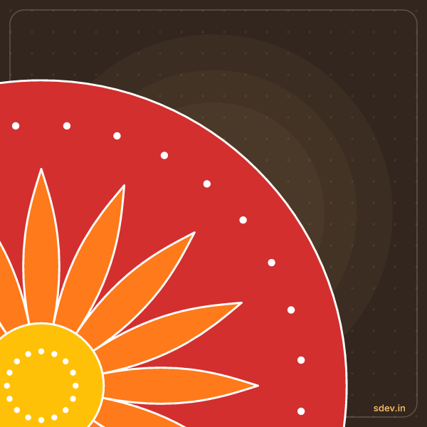Corner Rangoli, No. 185: finished kolam design