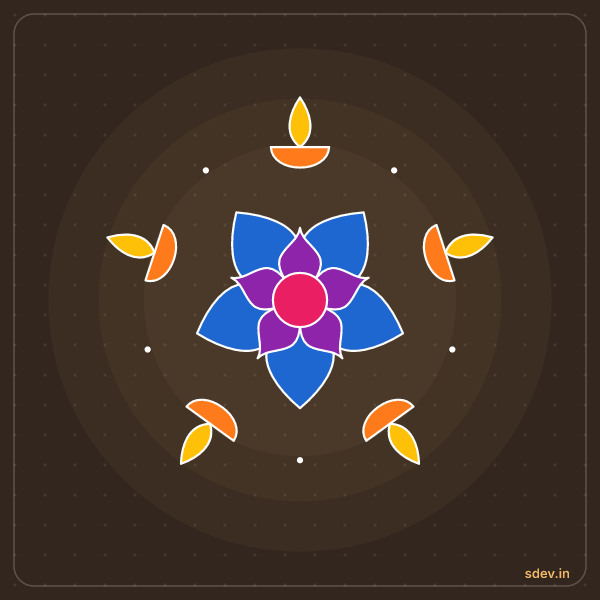 Deepam Rangoli, No. 31: finished kolam design