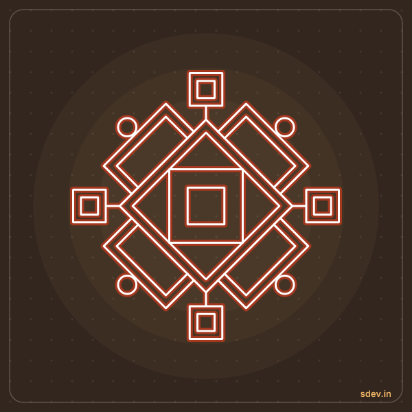 Padi Kolam, No. 44: finished kolam design