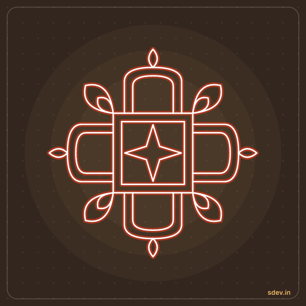 Padi Kolam, No. 131: finished kolam design