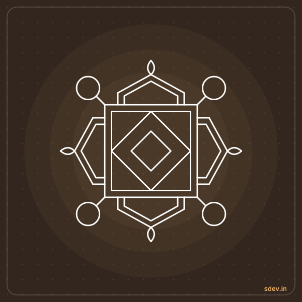 Padi Kolam, No. 171: finished kolam design
