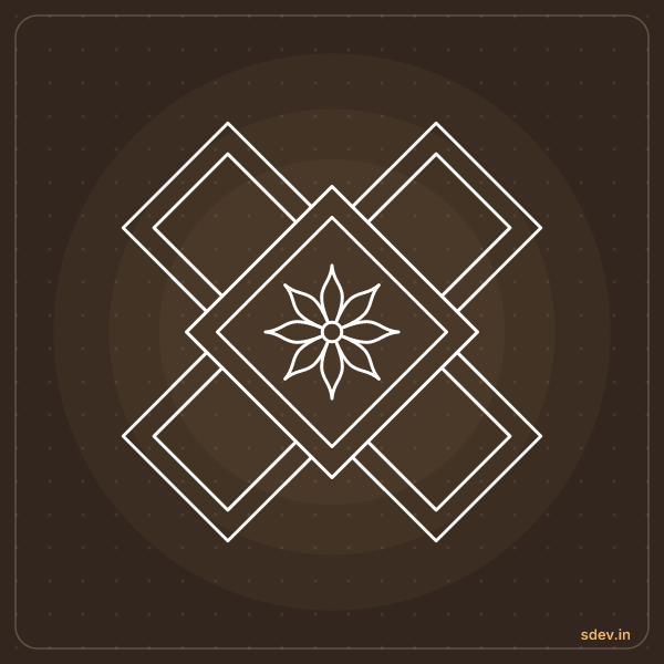 Padi Kolam, No. 217: finished kolam design
