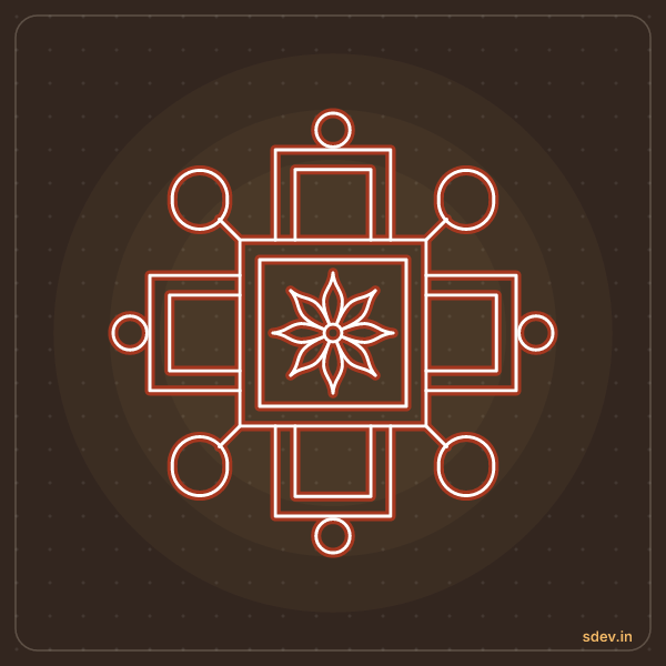 Padi Kolam, No. 254: finished kolam design