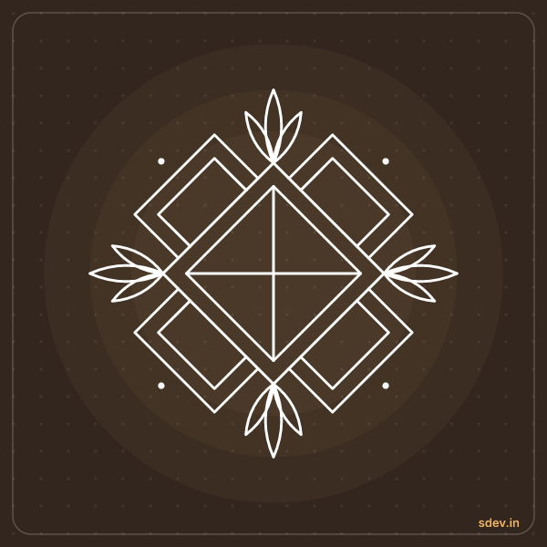 Padi Kolam, No. 255: finished kolam design