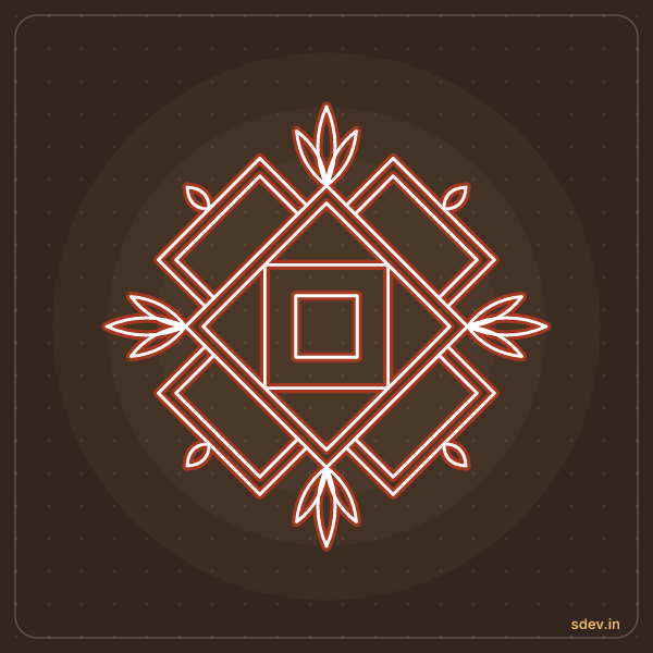 Padi Kolam, No. 257: finished kolam design