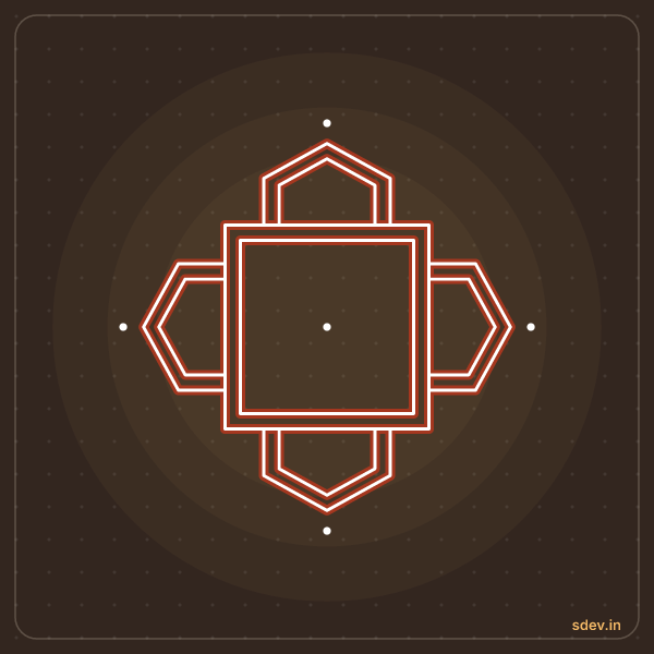 Padi Kolam, No. 281: finished kolam design