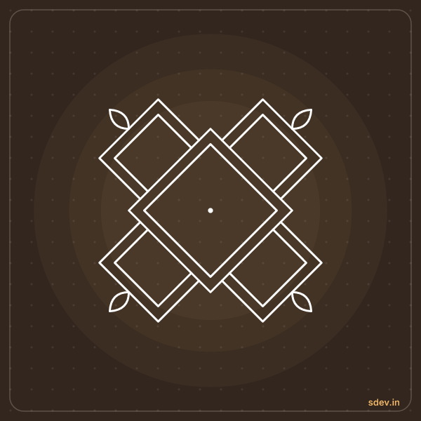 Padi Kolam, No. 289: finished kolam design
