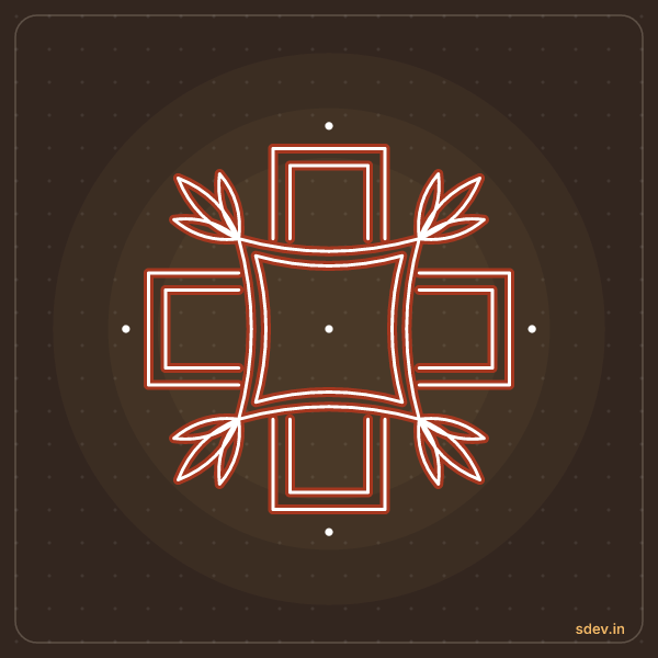 Padi Kolam, No. 290: finished kolam design