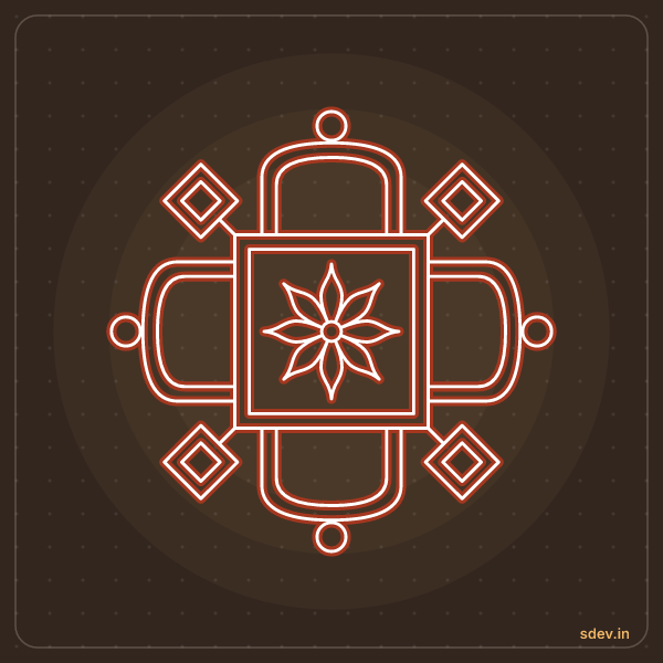 Padi Kolam, No. 318: finished kolam design