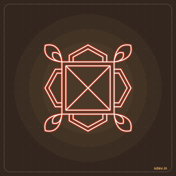 Padi Kolam, No. 364: finished kolam design