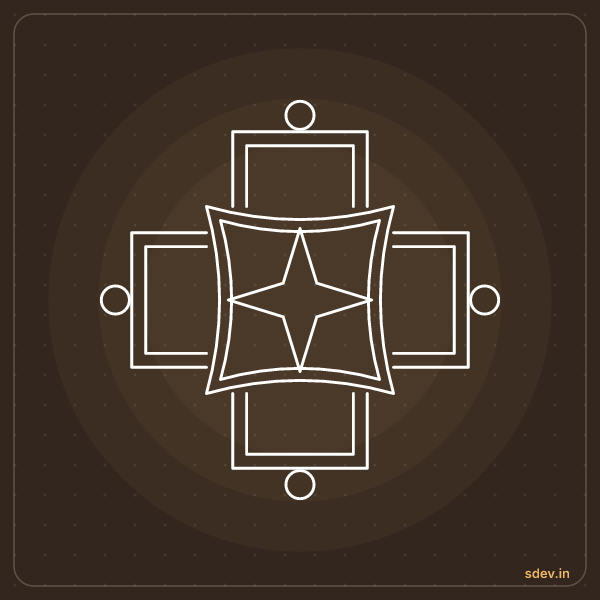 Padi Kolam, No. 403: finished kolam design