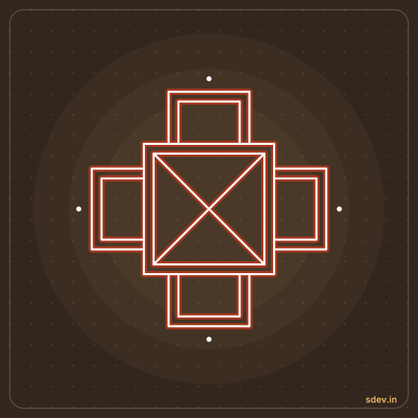 Padi Kolam, No. 407: finished kolam design