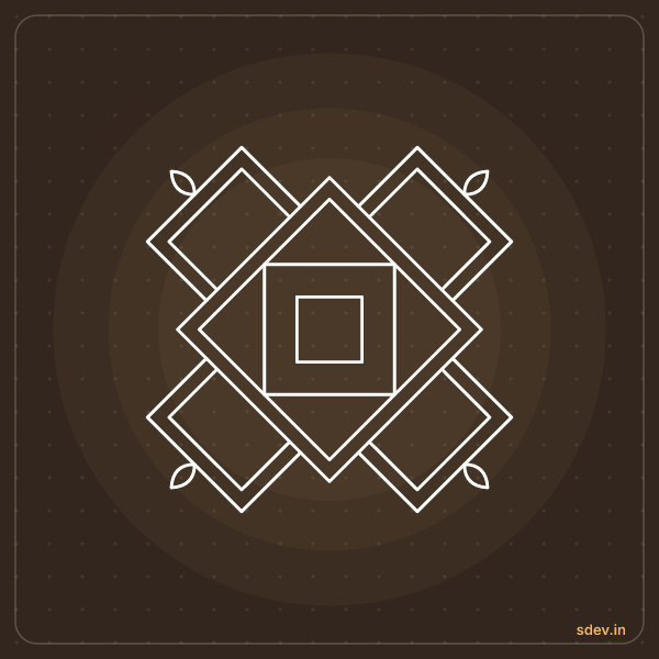 Padi Kolam, No. 411: finished kolam design