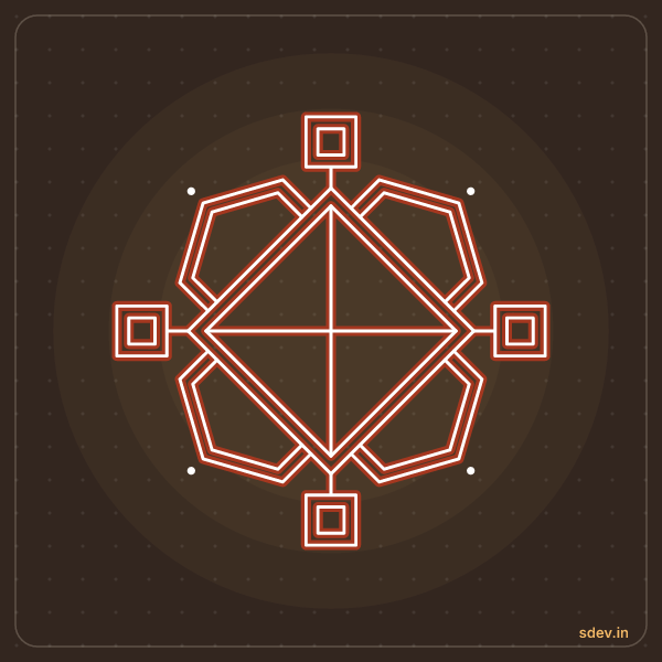 Padi Kolam, No. 415: finished kolam design