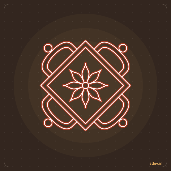 Padi Kolam, No. 462: finished kolam design