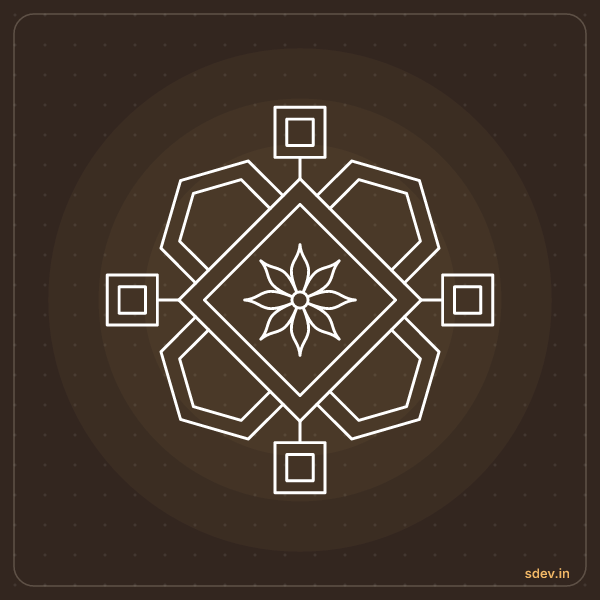 Padi Kolam, No. 463: finished kolam design