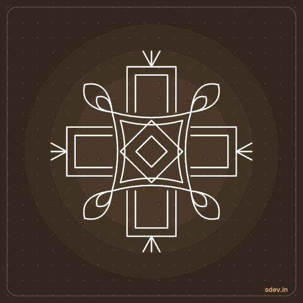 Padi Kolam, No. 526: finished kolam design