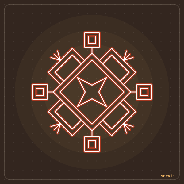 Padi Kolam, No. 537: finished kolam design