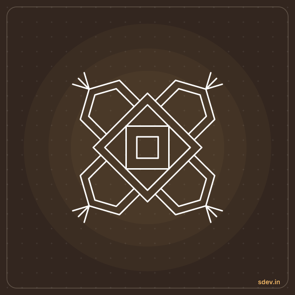 Padi Kolam, No. 571: finished kolam design