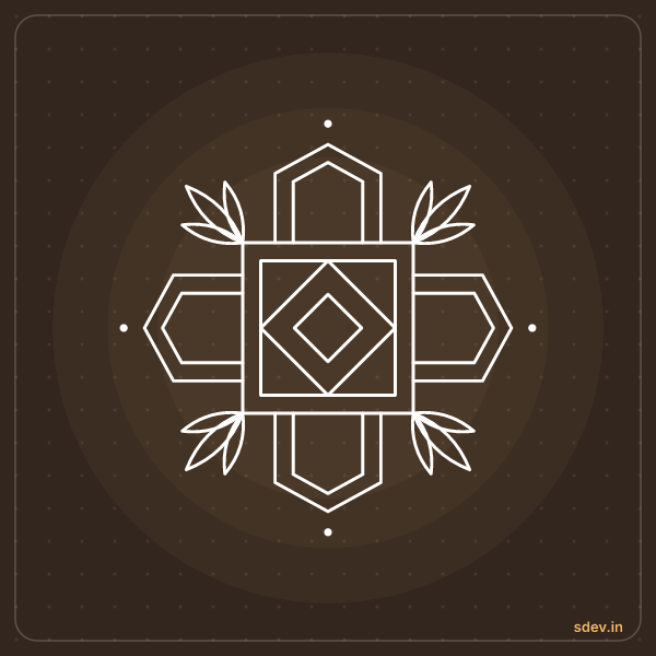 Padi Kolam, No. 587: finished kolam design