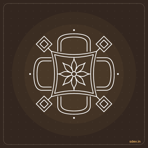 Padi Kolam, No. 589: finished kolam design