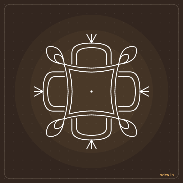 Padi Kolam, No. 618: finished kolam design