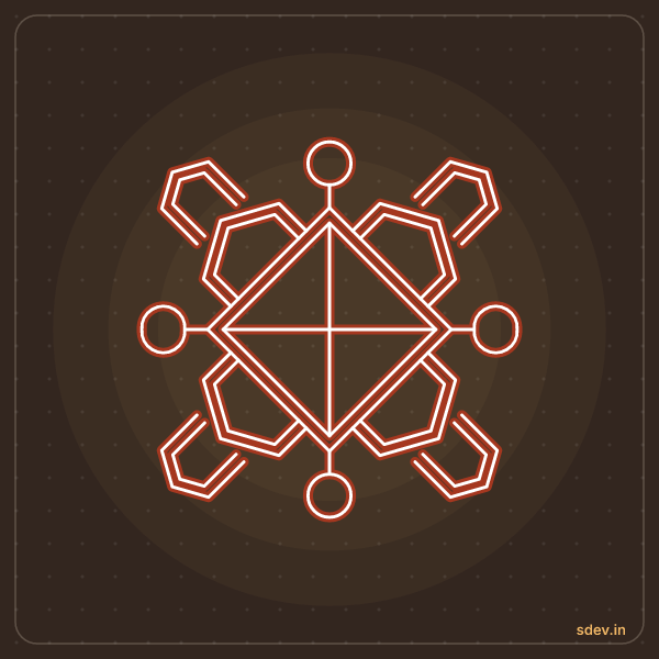 Padi Kolam, No. 7: finished kolam design