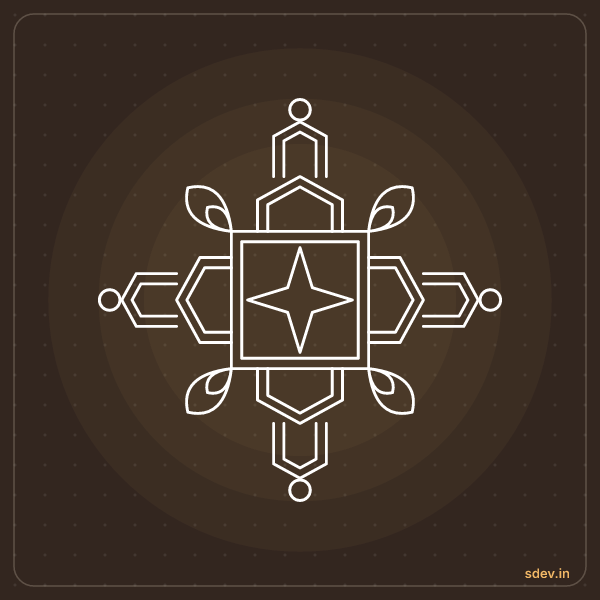 Padi Kolam, No. 98: finished kolam design