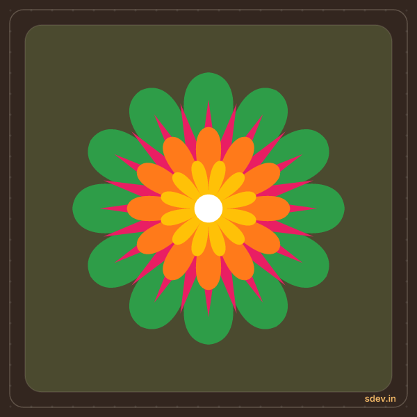 Pookkalam, No. 137: finished kolam design